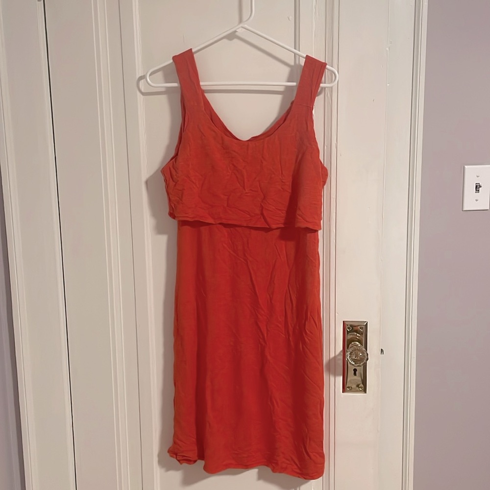 Casual red sun dress